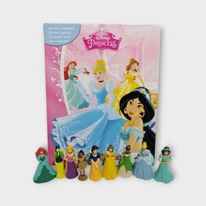 Disney Princess Ariel Cinderella Belle Storybook Figurine Toys My Busy Books